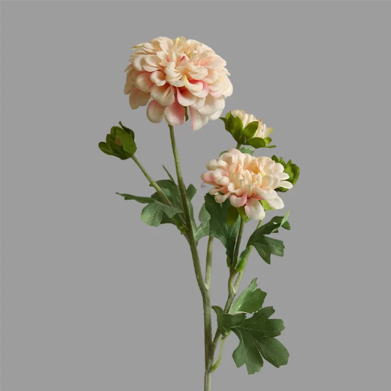 53cm 5 Head Feel Artificial Dahlia Flower Moisturizing Indoor Home Decoration Flower Fleur Artificielle Decoration