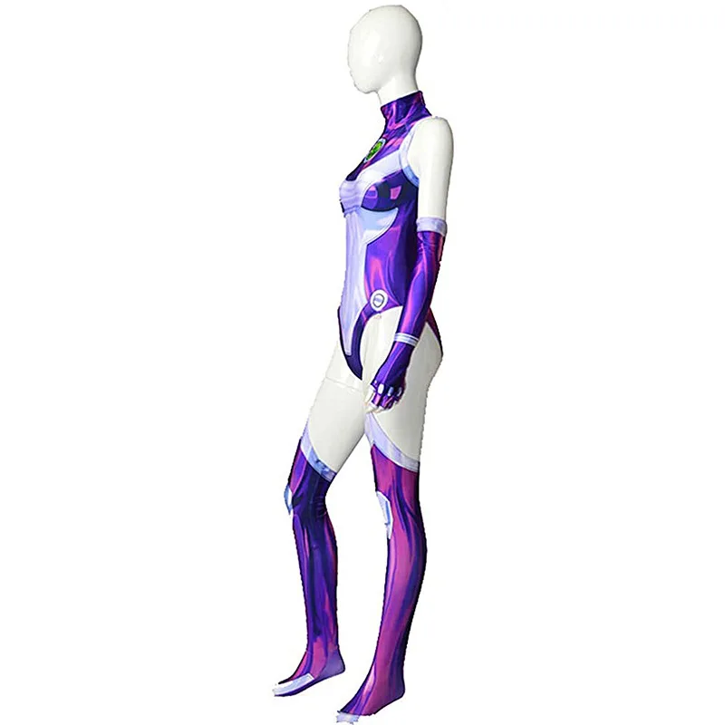 بدلة Starfire الخارقة Zentai بدلة الهالوين التأثيرية أزياء مثيرة للنساء ملابس حفلات الكرنفال