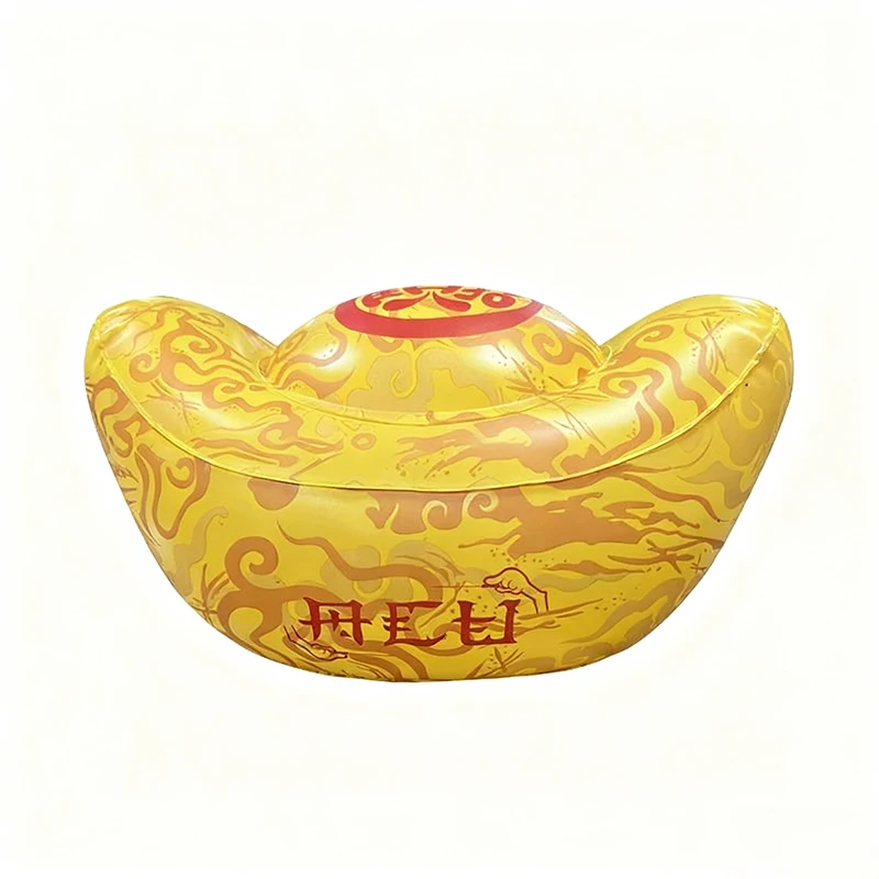 

Inflatable PVC Gold Ingot for Good Fortune, Chinese New Year Decoration for Office Shop Front Desk Festive Inflatable Prop