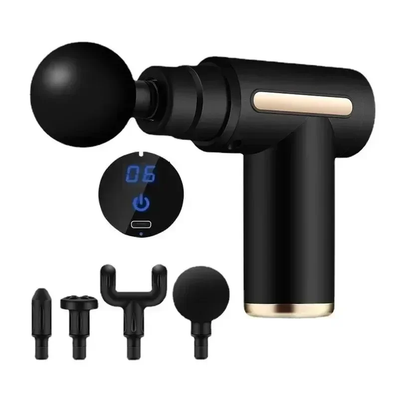 Mini LED Percussion Massage Gun - USB Deep Tissue Therapy for Neck Back & Body Portable Muscle Recovery Tool with 3 Speeds