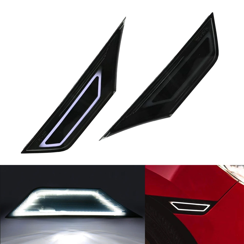 

2Pcs Smoked Lens For Honda Civic 2016 2017 2018 2019 2020 2021 Full Led Side Marker Light Running Light Position Light