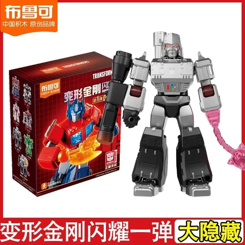 Blokees Genuine Transformers Figure Shining Edition First Optimus Prime Sir Megatron Luminous Edition Assembled Action Figure