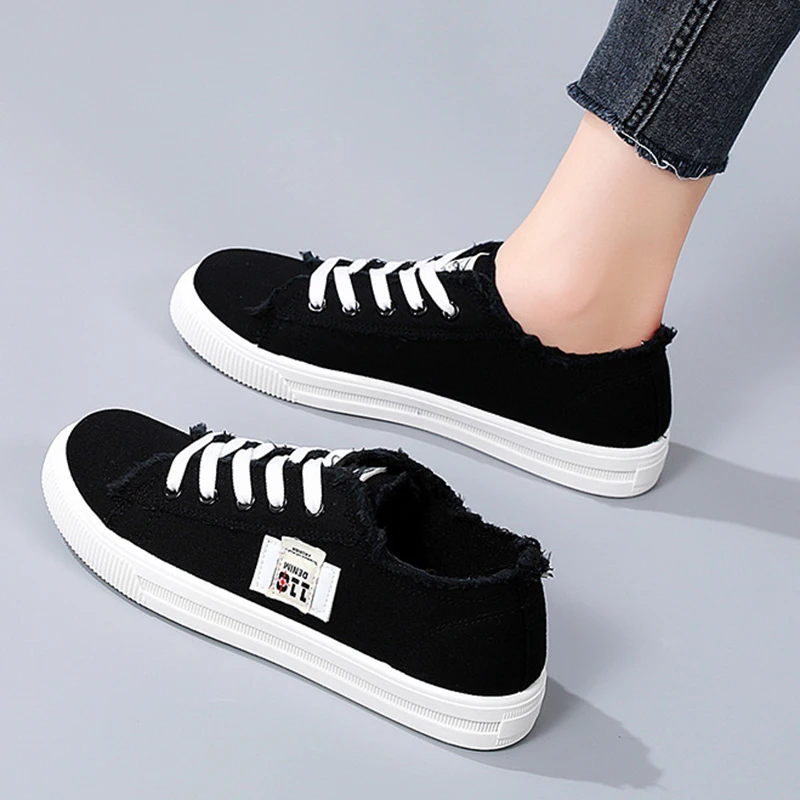 Women Canvas Shoes Breathable Women Fashion Casual Sneakers Student Flat Casual Shoes Sneakers Women Vulcanize Walking Shoes