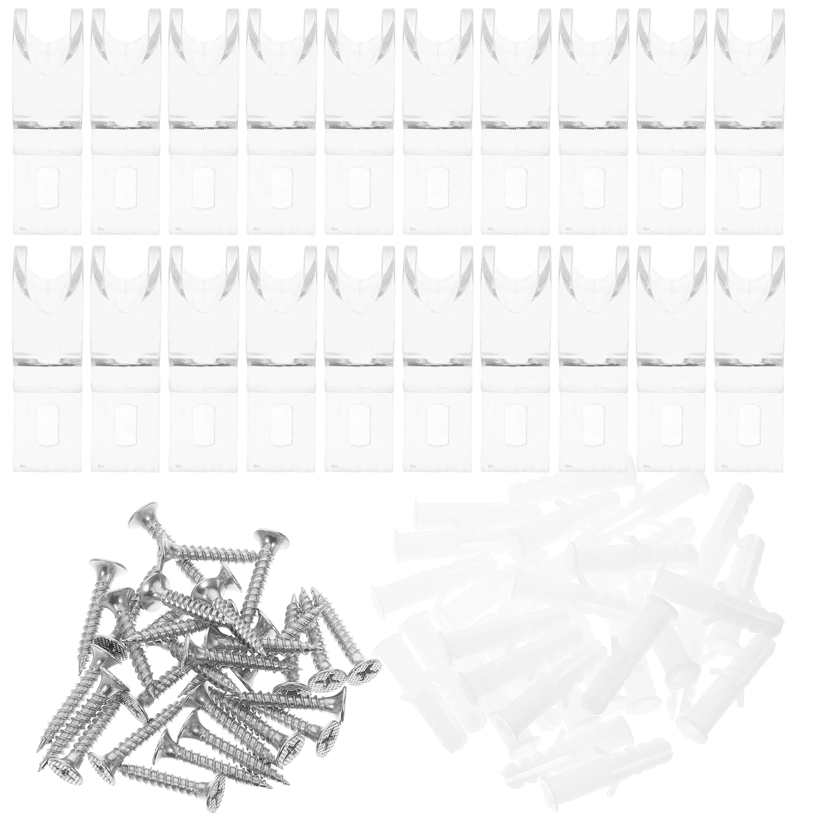 

30pcs Curtain Hooks Transparent Roller Shade Chain Retainer Clip For Blind Cord Fixation Beaded Chain Guide Roller Blind