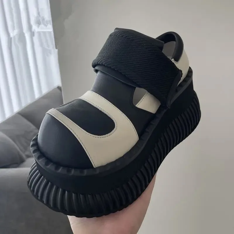Klobige Slipper Schuhe Frühling Frauen japanischen Stil Slip auf schwarzen Single Pumps Schuhe Frauen Mode Mädchen dicke Sohle Absatz