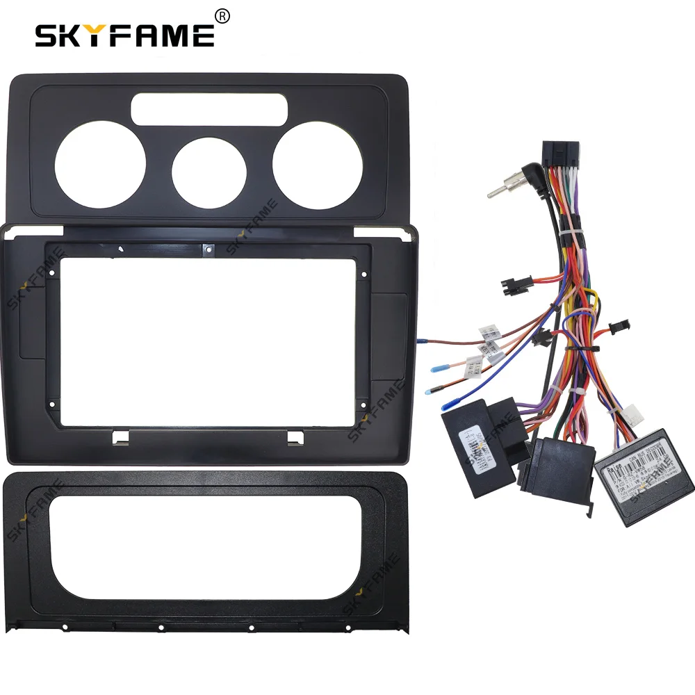 SKYFAME Car Frame Fascia Adapter Canbus Box Decoder Android Radio Dash Fitting Panel Kit For Volkswagen Caddy 2K 3