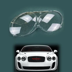 Pair For Bentley Continental GT Flying Spur 2005-2012 Car Headlight Shell Headlamp Cover Lens