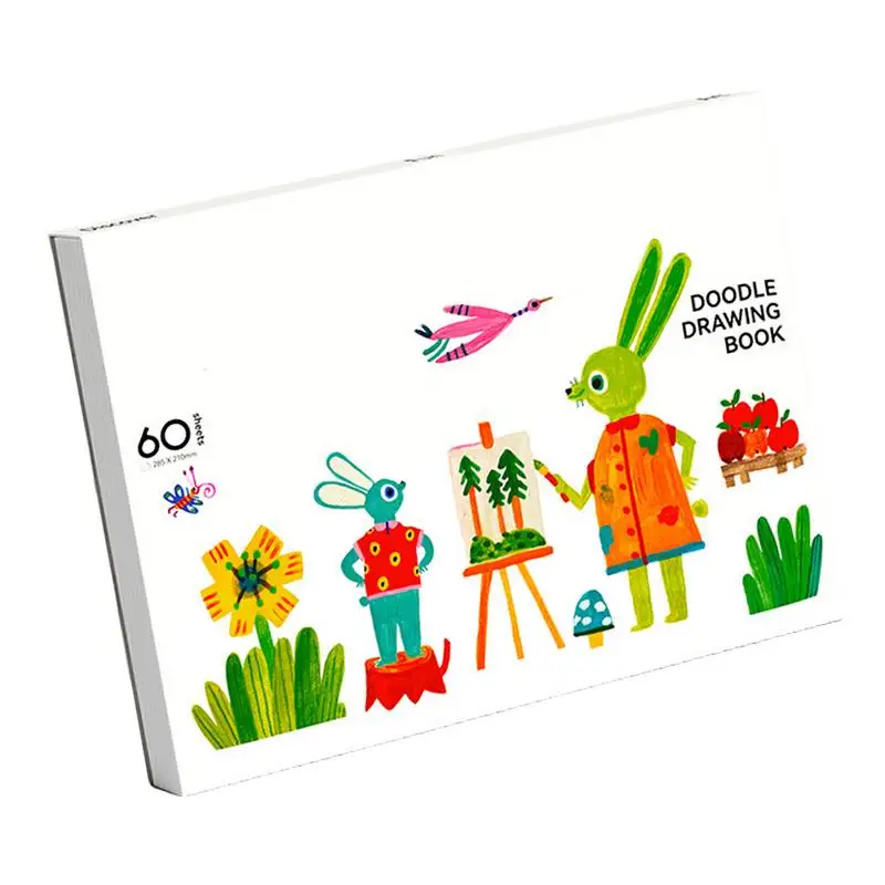 Drawing Paper For Kids 60 Sheets Graffiti Book Watercolor Sketchbook Kids Drawing Book Lightweight Drawing Notebook For Children