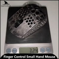 Darmoshark M5 Air Finger Control Small Hand Mouse, Carbon Fiber 31g Lightweight Tri-mode Mouse, 8K PAW3950, CNC Scroll Wheel