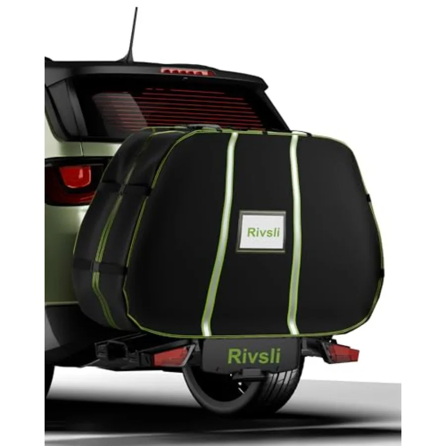 

Bike Cover for Transport 2 Bikes Bicycle Cover Outdoor Storage Waterproof for 2 Bikes on Rear Bike Rack Transport 420D Heavy Du