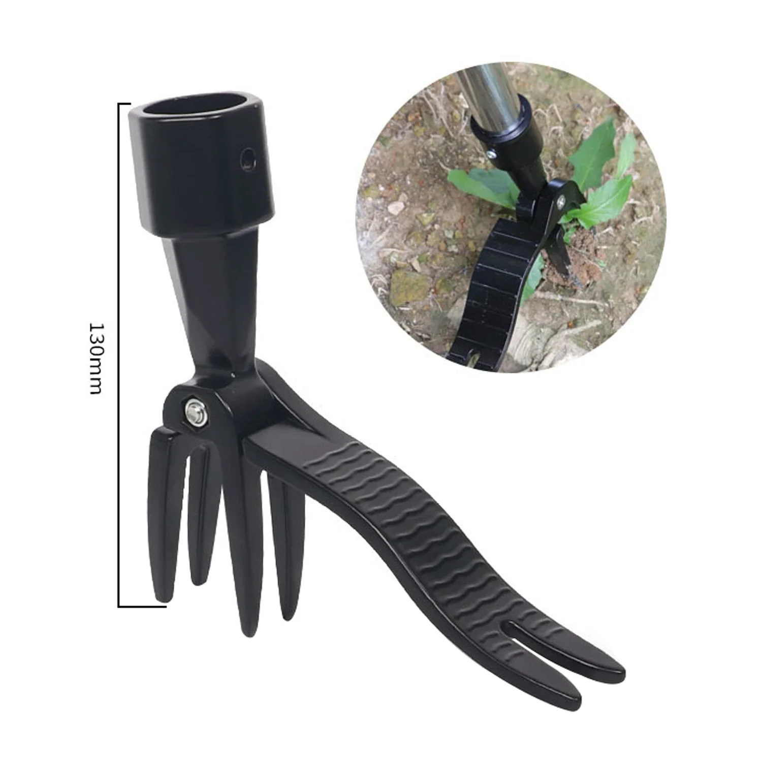 2pcStanding Weeding Puller Metal Weed Puller Head Garden Lawn Root Remover Weeder Manual Vertical Weeding Digging Grass Shove