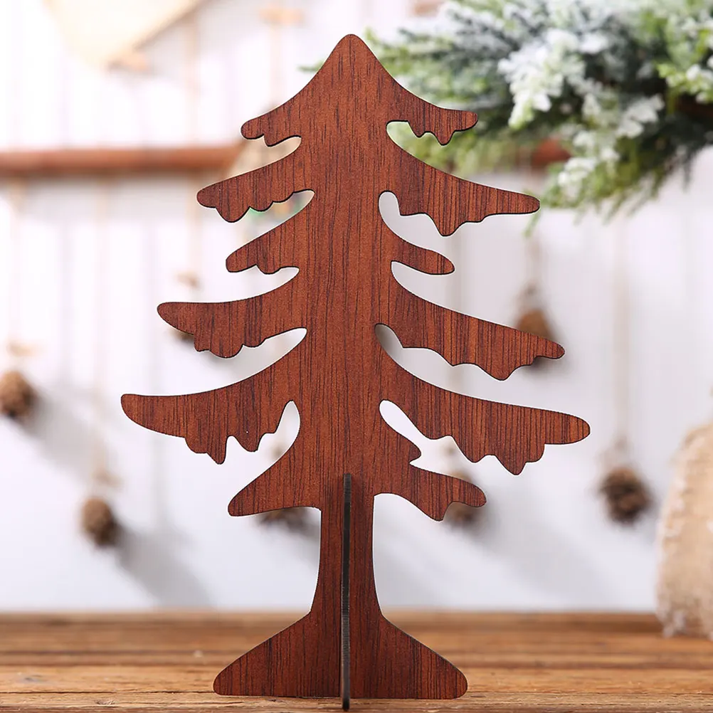 

Wooden DIY Christmas Tree Mini Desktop Cross Xmas Tree Size L Standable Tabletop Decoration Christmas Party Mini Xmas Decoration