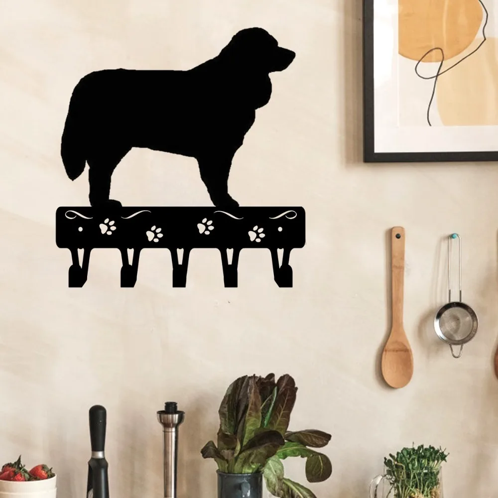CIFBUY Bernese Mountain Dog Metal Key Hanger Wall Art Durable Rust Proof Indoor Outdoor Home Decor Iron Sculpture Gift Plaque