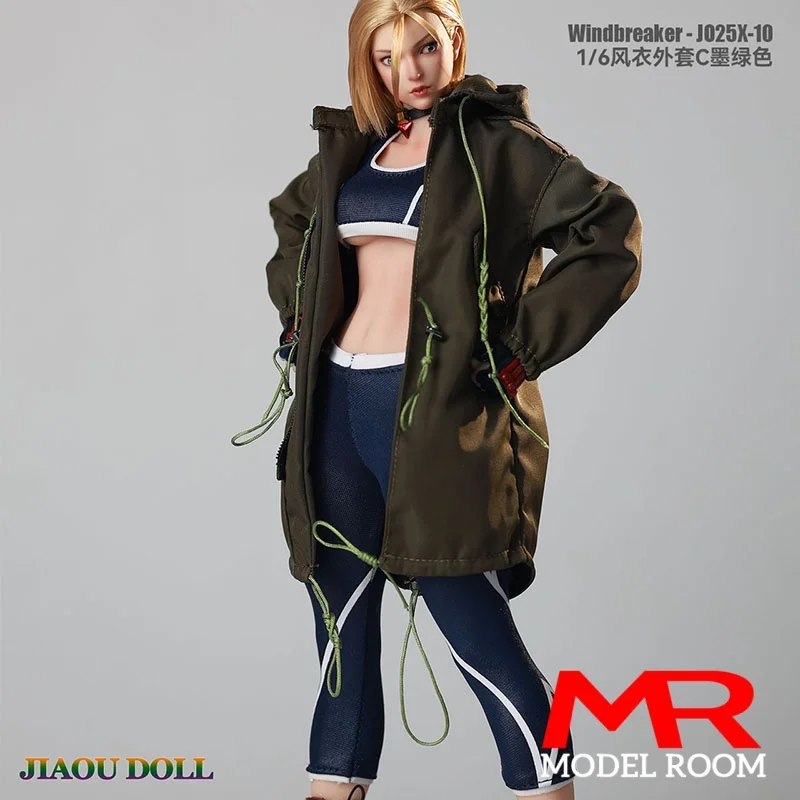 JO25X-10 1/6 مقياس أنثى ذكر هوديي سستة مصدات الرياح معطف فضفاض الملابس نموذج صالح 12 ''الجندي عمل الشكل الجسم الدمى