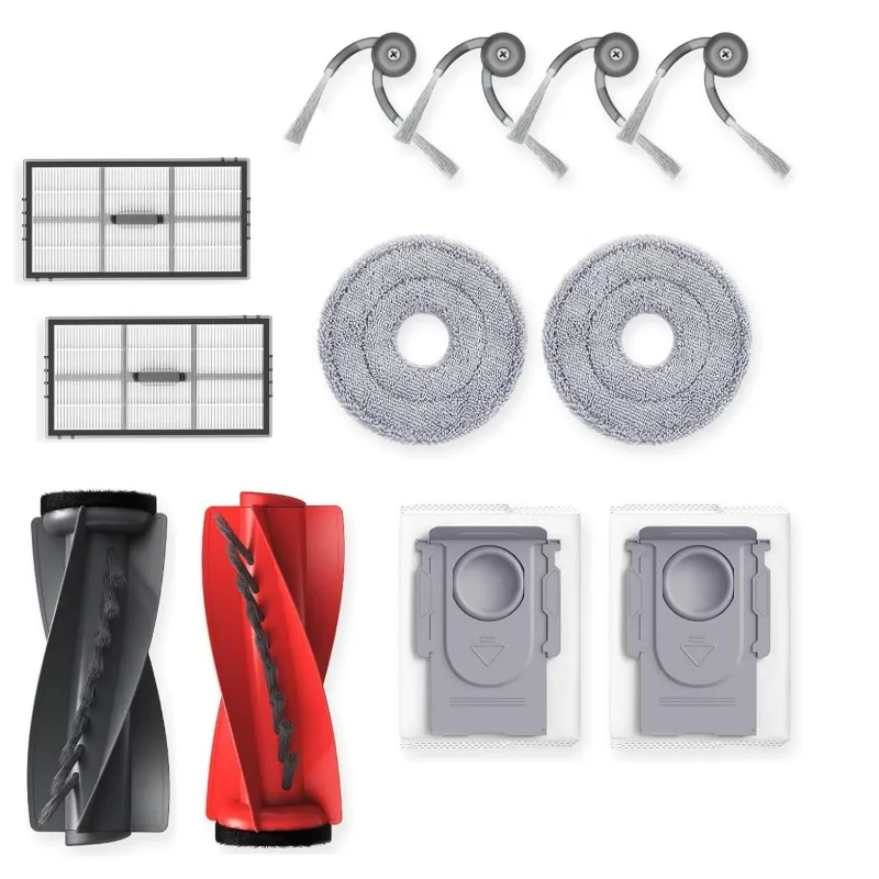 12Pcs Replacement Parts For Roborock Stone Saros 10R / Qrevo Curvx Robot Vacuums