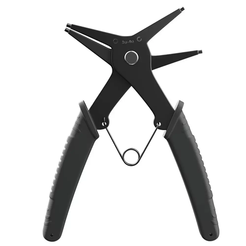 Allsome 2 в 1 щипцы с зажимным кольцом 4-сторонние многофункциональные щипцы двойного назначения ручной инструмент черный