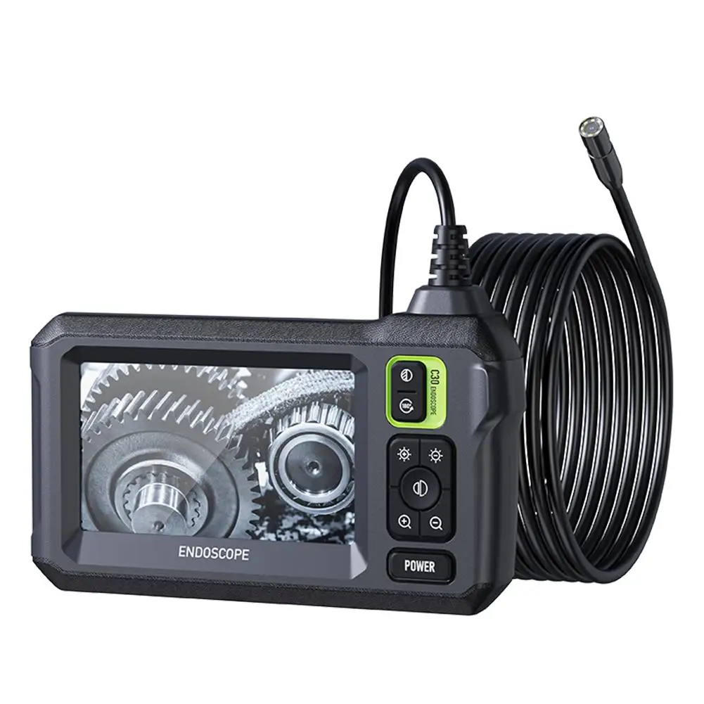 8mm Screen 1080P HD IP67 Waterproof Car Pipeline Inspection Borescope Camera Optical Pipeline Borescope Camera With 8 LED Light