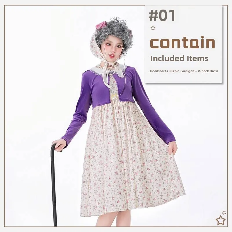 

Костюм на Хэллоуин и ма с цветочной юбкой, комплект Ba to School, 00-дневная забавная одежда для косплея, женская традиционная одежда