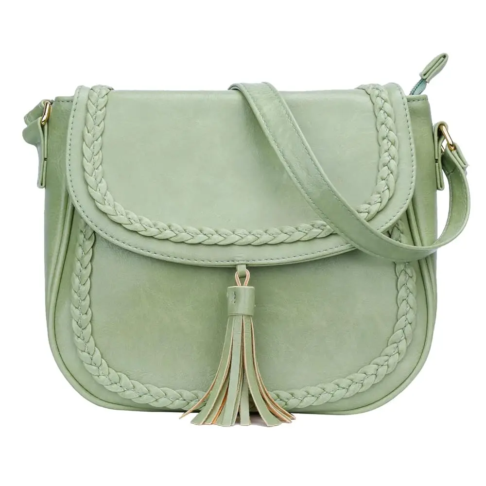 Casual Flap Saddle Crossbody Bags for Women Purses and Handbags with Tassel