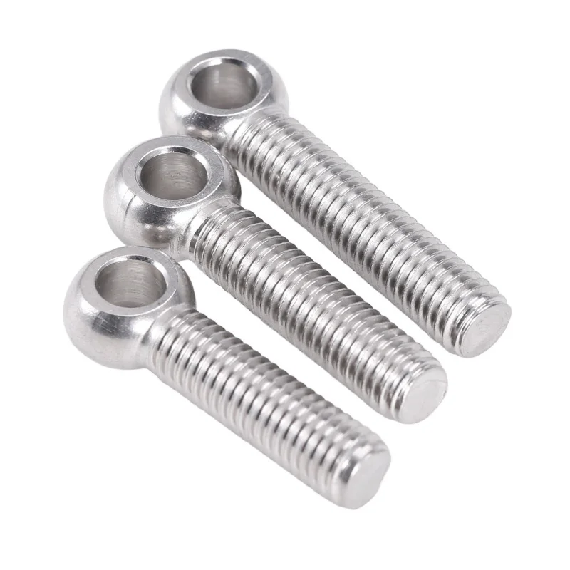 Ring Link Bolt Fisheye Eye Slip Hole Screw M5 M6 M8 M10 M12~M24 304 Stainless Steel Live Bolt Fisheye with Hole Length 20~200mm