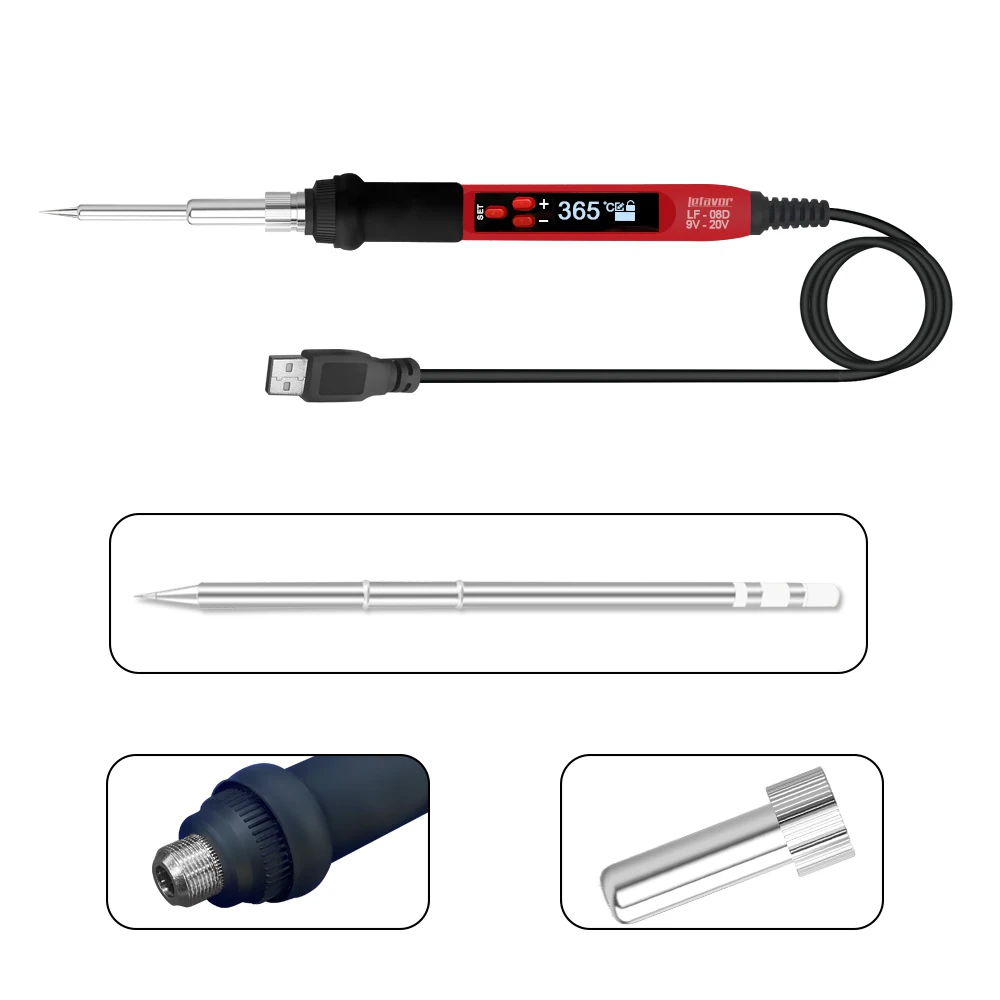 65w usb ferro de solda digital mini estação de ferro de solda elétrica temperatura ajustável mult ao ar livre diy ferramenta de solda