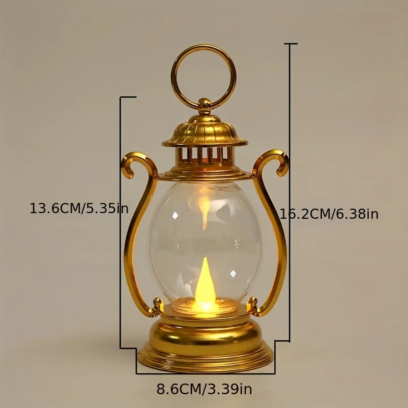 Ramadan Decoration Plastic Barn Lantern Led Lights Ramadan Kareem Decor Eid Mubarak Gift Al-Fitr Eid Festival Party Supplies