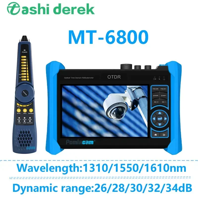 CCTV Tester IP OPM VFL Fiber Cable Tester 8K H.265 IP 4K HDMI output Multifunction OTDR MT-6800 with Cable Tracer