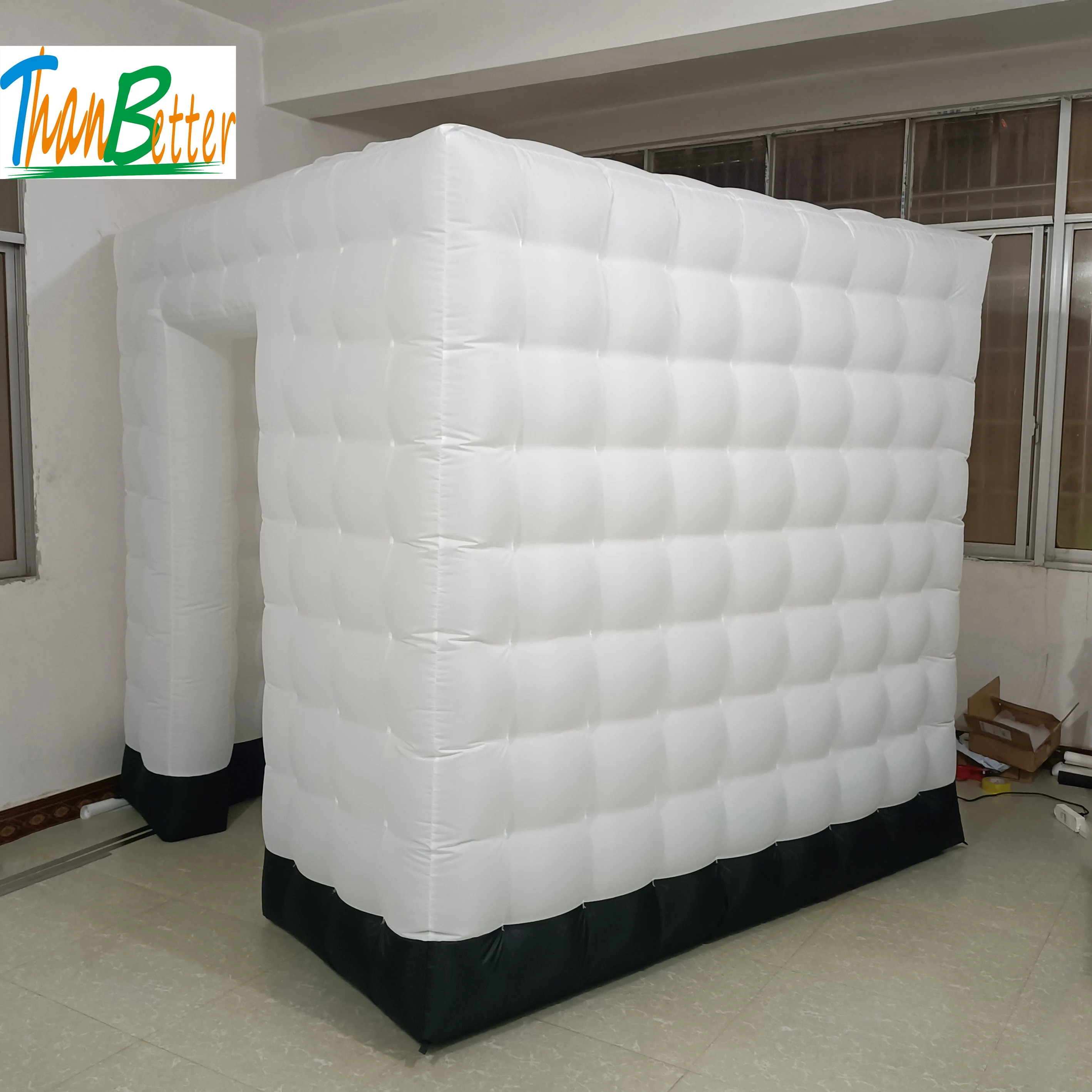 

10ft 8ft rectangle inflatable cube tent Multi-Color LED photobooth photo booth cabin enclosure