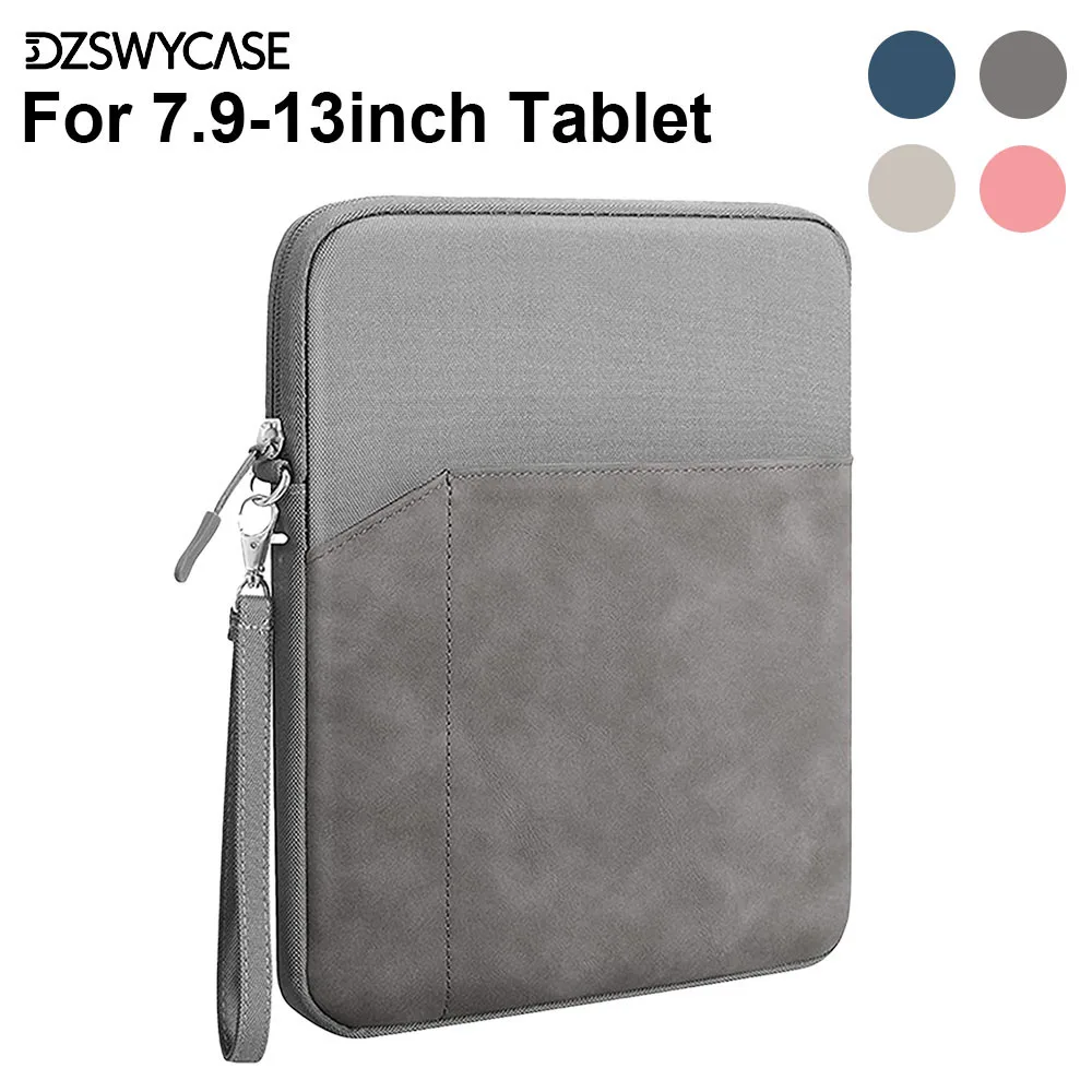 7,9 - 13 Zoll Tablet-Hülle Tragetasche für iPad Samsung XiaoMi Lenovo, Tragetasche Wasserabweisende Tasche, mit Tasche