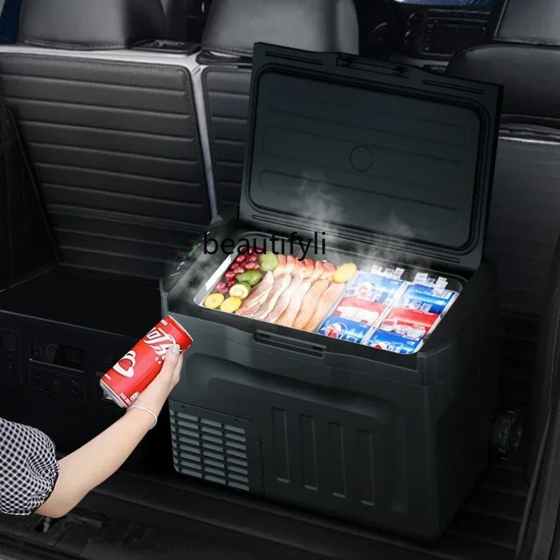 A  Car refrigerator refrigeration dual-purpose convertible compressor refrigeration home car outdoor three-purpose smart freezer