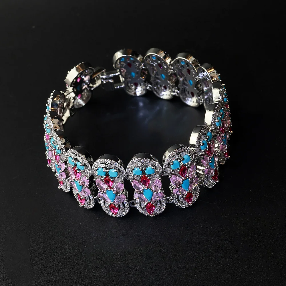 Summer 2026 High-end Women's Zircon pendant jewelry Set, Light Luxury Evening Earrings, Necklace, Wedding Accessories