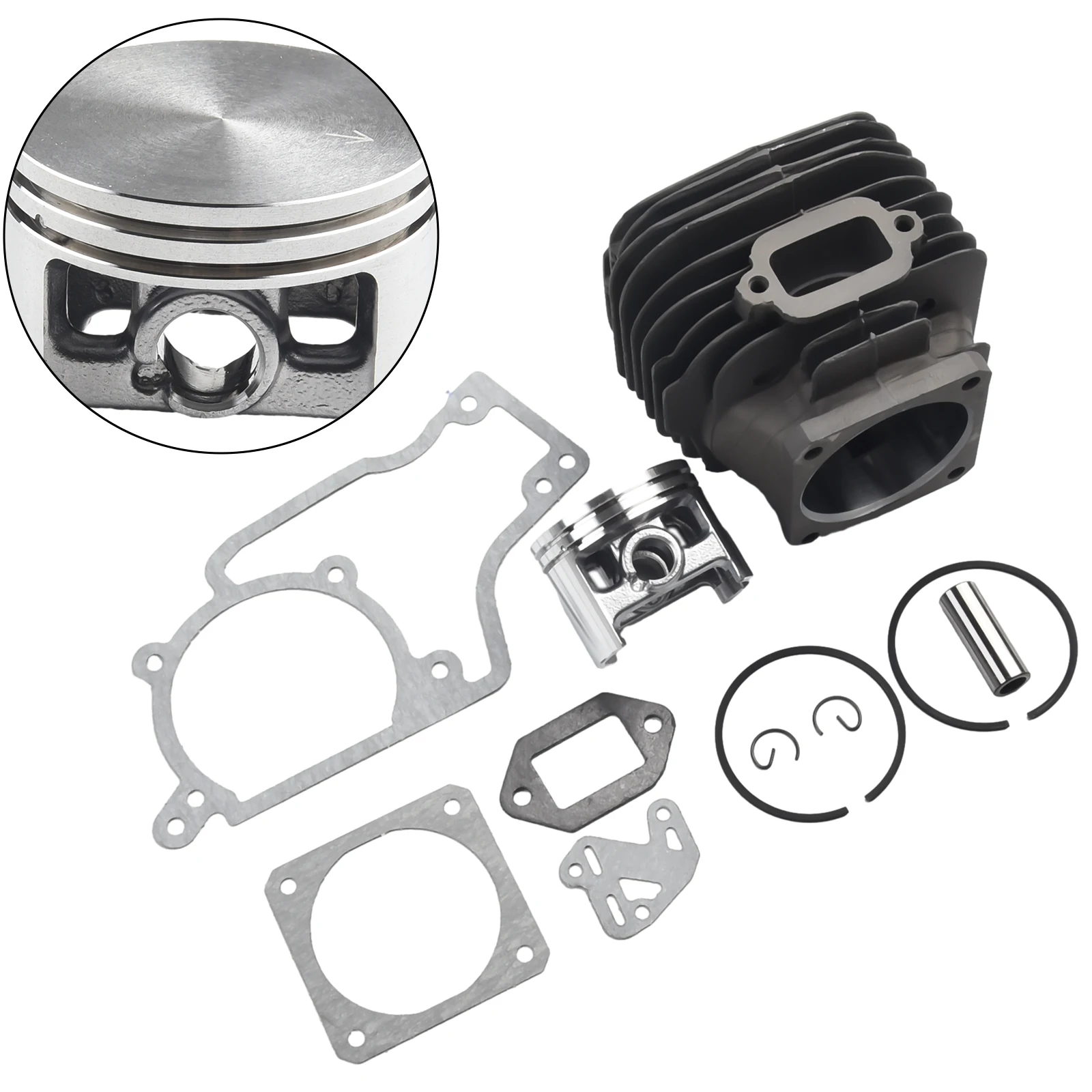 

High Quality Cylinder Piston Kit Parts Chainsaw Garden Gaskets Head Outdoor Power equipment Yard 52mm Accessories