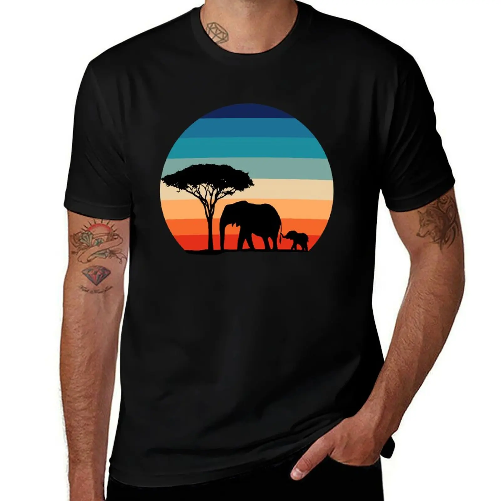 Elephant T-Shirt Urban Style Print T-Shirt