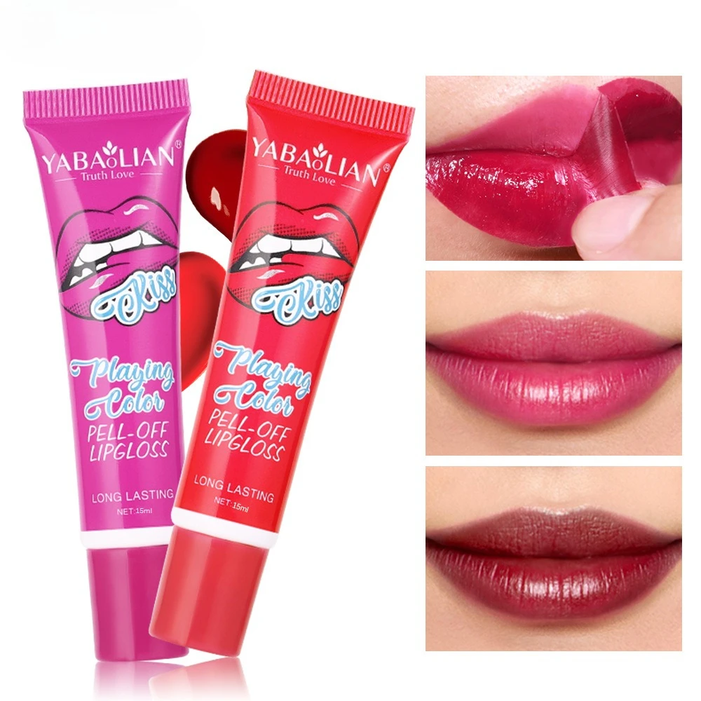 Lápiz labial líquido despegable, increíble lápiz labial en forma de lágrima, brillo de labios para mujer, maquillaje Sexy, máscara de labios en forma de lágrima, cosmético resistente al agua de larga duración