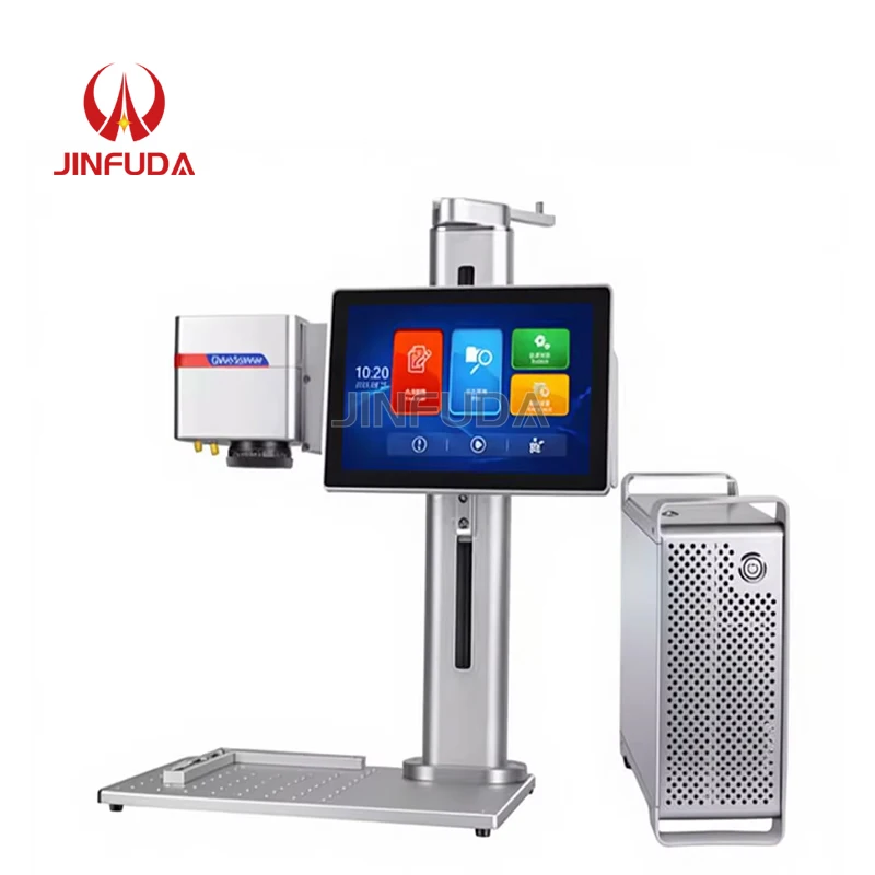 Small 20W Static Fiber Marker for Automatic Engraving on Stainless Steel Metal Plastic and Aluminum