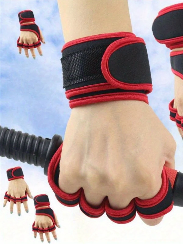 AliExpress NONE 1 Pair Sports Cross Training Wrist Support Weightlifting And Fitness Cycling Silicone Gym Gloves For Men And Women