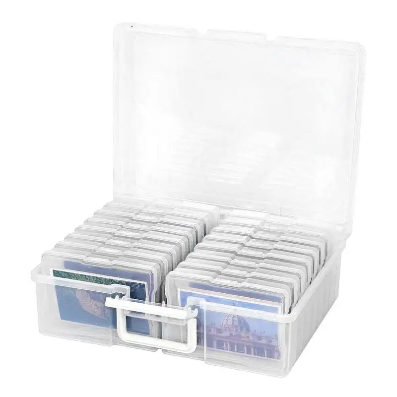 

Photo Box Transparent Box Keeper Storage Container For Cards Pictures Stickers Stamps Storage Display Clear Box Organizer Cases