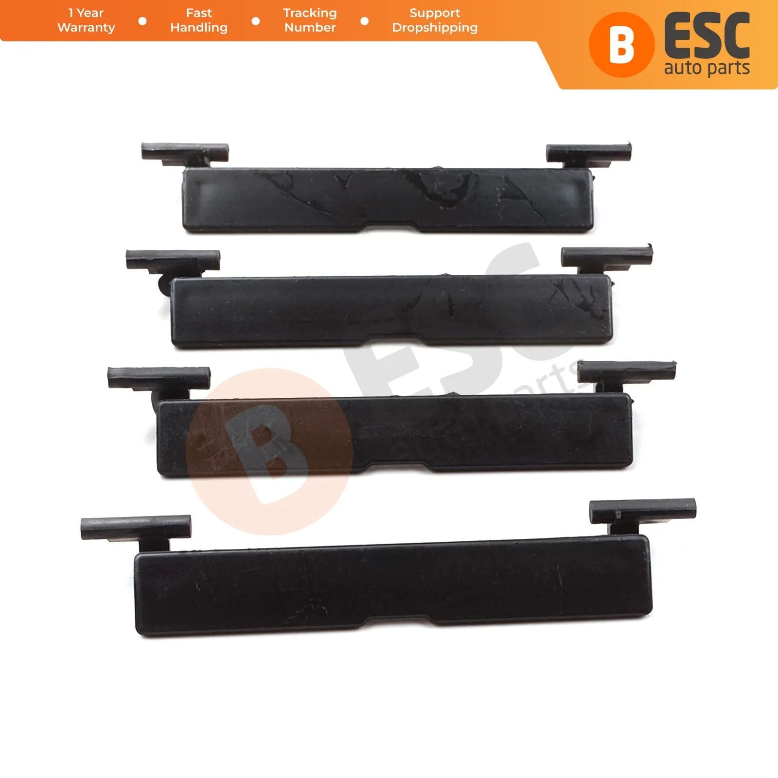 ESR563-1 4x Roof Luggage Rack Carrier Mounting Molding Port Bag Rail Lid Cover Trim 2046983530 for Mercedes C W204 95 mm*15 mm