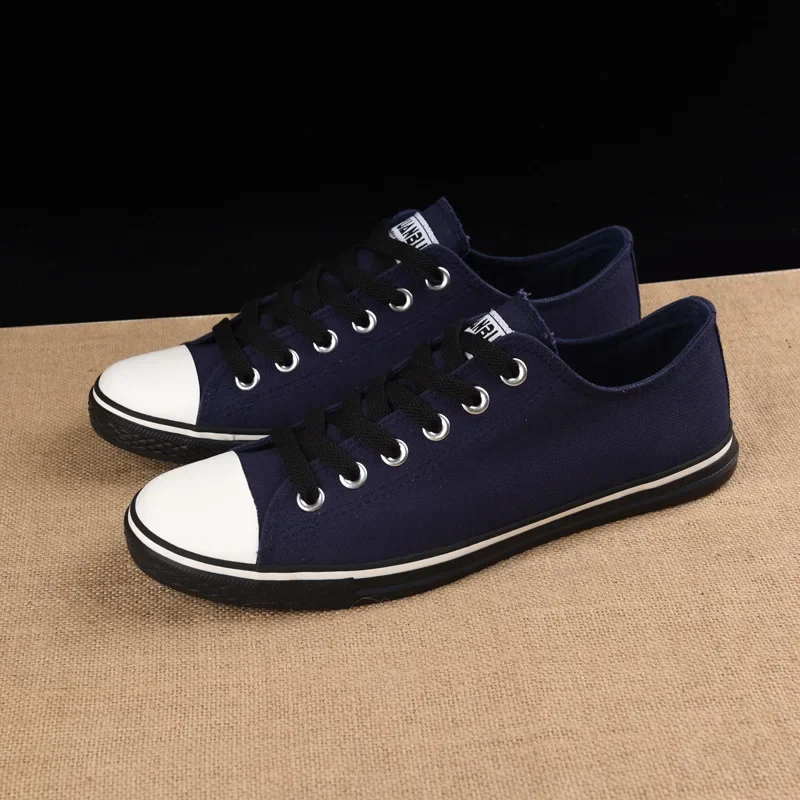 2021 New Fashion Casual Shoes for Men Lace Up Walking Shoes Boys Canvas Shoes Male Solid Color Flats Students Sneakers