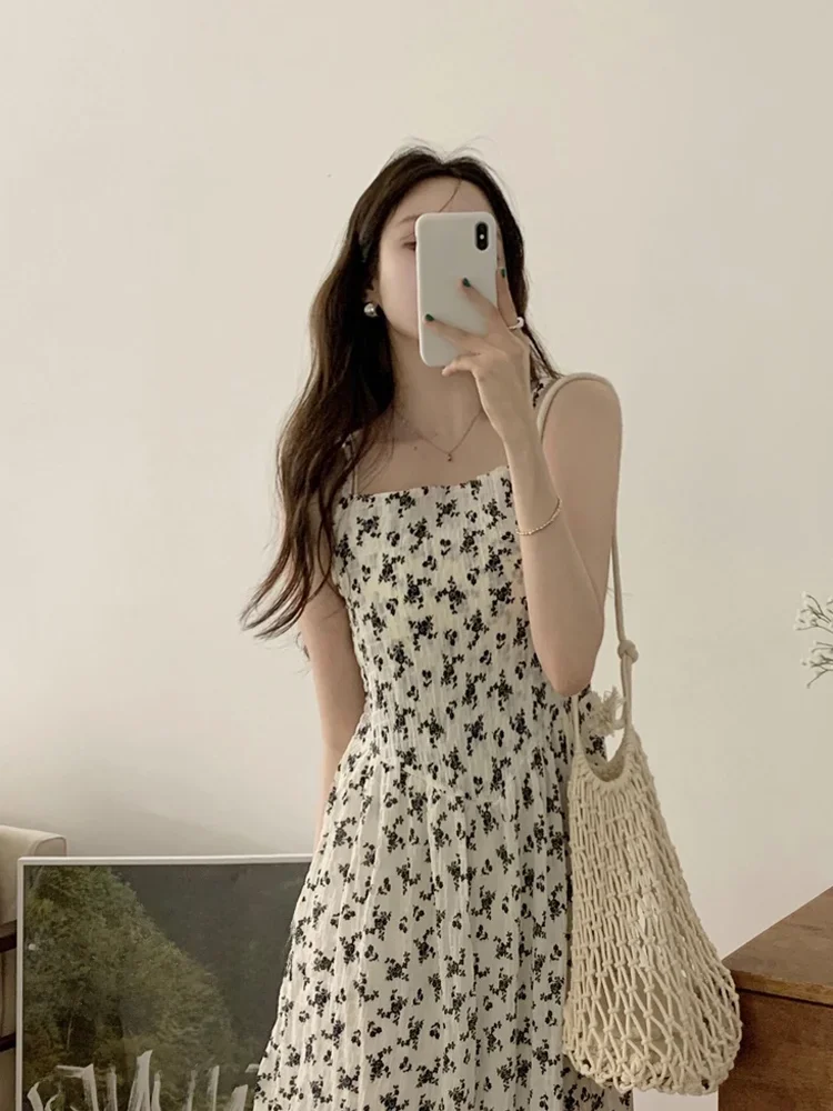 

Floral Sling Dress Women Summer 2024 New Chic French sle Temperament Slimming Inner wear Long Skirts XY26