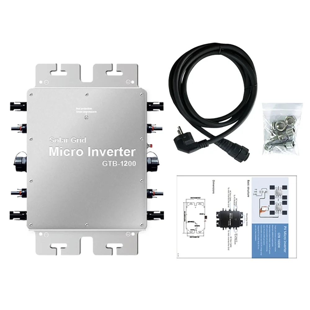 Imagem -06 - Micro Inversor Solar para Sistema On-grid Eletrodomésticos Mppt dc 2250v para ac 110v 120v 220v 230v 1200w 1400w 1600w
