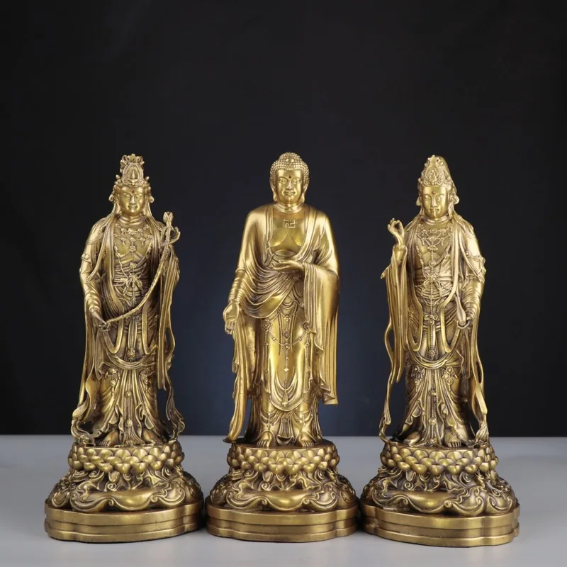 Copper New Western Three Saints Home Office Metal Crafts Ornaments