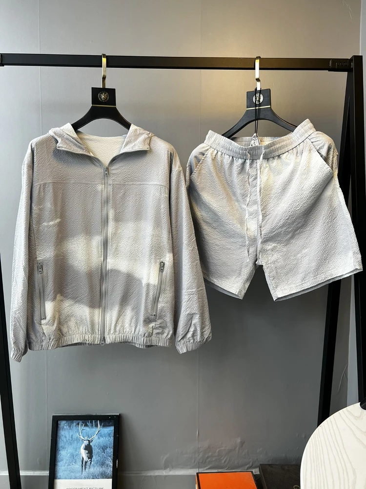 

Nordic Style Ice Silk Thread Cool Sensation Men's Outdoor Sun Protection Loose Thin Outerwear Shorts Beach Pants