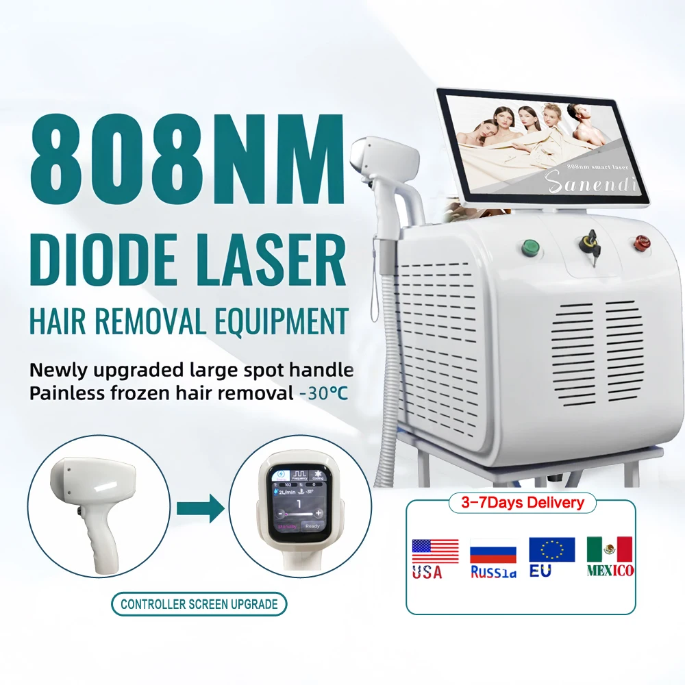 High Power 3000W Diode Laser Hair Removal Professional Machine 4 Waves Diode Laser 755 808 2024 tpermanent epilator for women