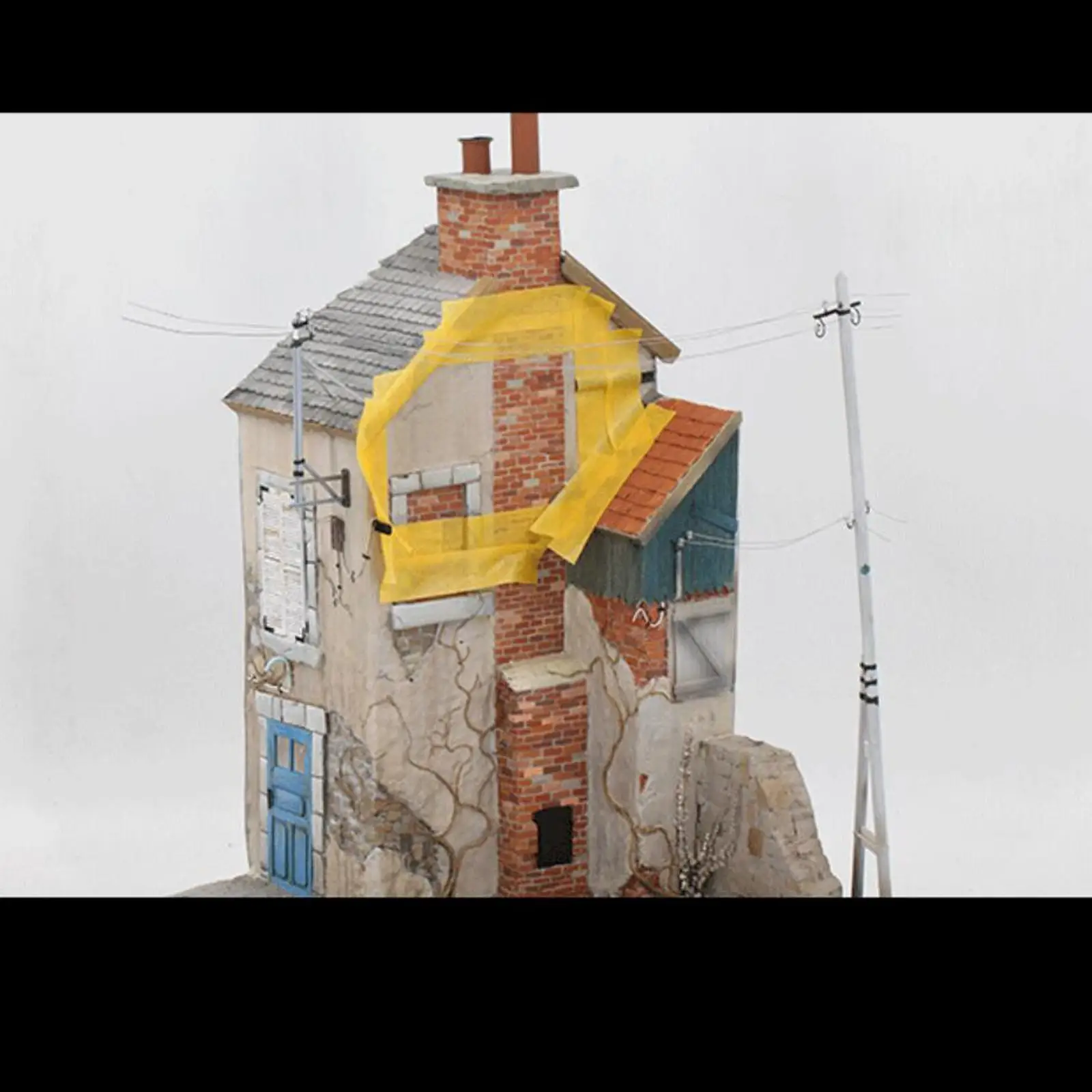 

Wood 1/35 Hobby Building Architecture House Scene, Scene,Miniature European Ruins House Scenery