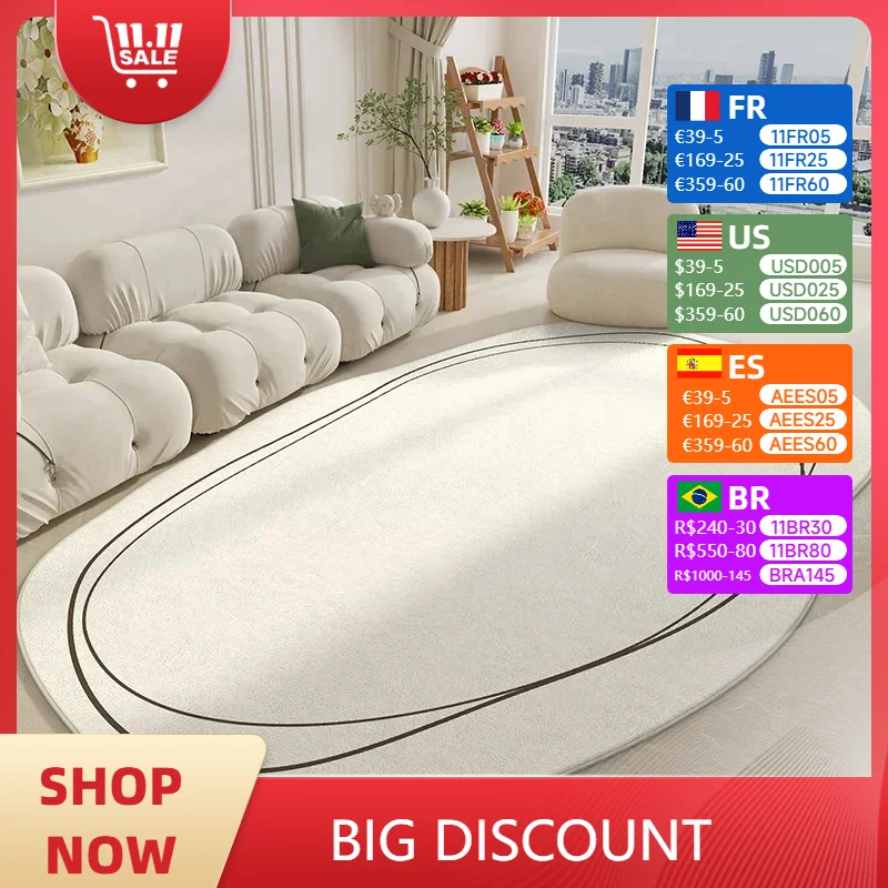 Rugs Living Room Rug Large Area Soft Fluffy Carpet Home Decoration White Floor Mats Bedroom Bedside Mat Shaggy 거실특대형카페트 거실러그