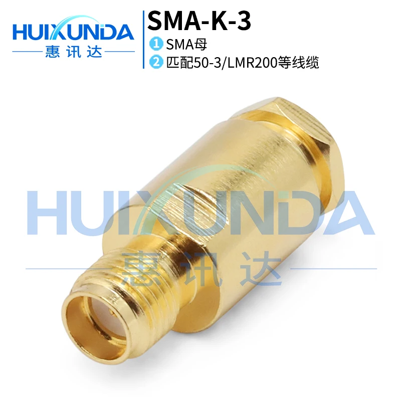 

SMA-K-3 SMA female male thread hole mounting type 50-3/RG58 wire connector SMA-K5