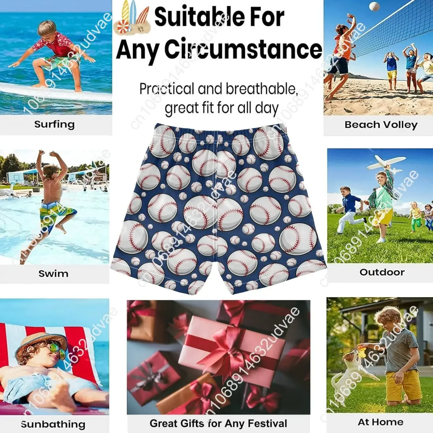 visesunny Little Boys Quick Dry Beach Board Shorts Kids Swim Trunk Swimsuit Beach Shorts Swim Trunk for Infant Baby Boy Teens