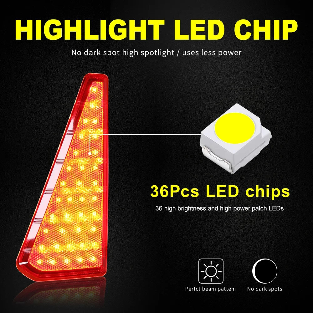 2 قطعة سيارة لتويوتا نوح فوكسي 80 سلسلة 2014 2015 2016 2017 2018 LED المصد الخلفي عاكس الفرامل ضوء مصباح الضباب الخلفي #4