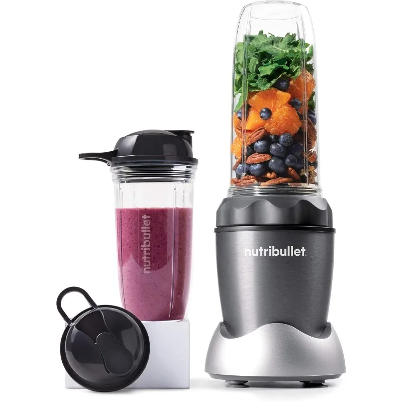 

Блендер NutriBullet NB50100C Pro 1000 (1000 Вт) для одной порции, набор из 7 предметов, темно-серый/светло-серый корпус